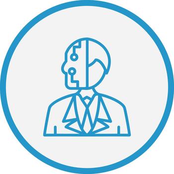 Robot Neon UI Symbol vector