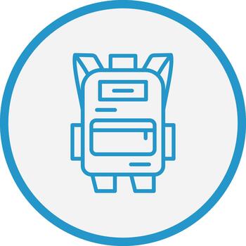 Backpack Flat UI Form vector
