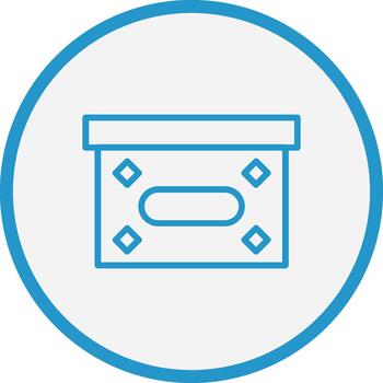 Crate Modern Color Symbol vector