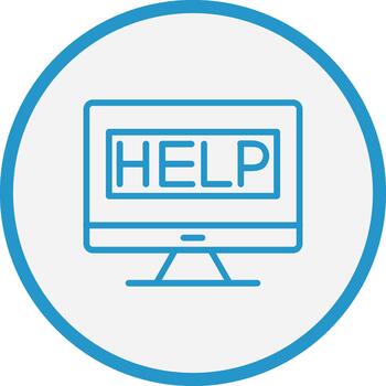 Help Responsive App Shape vector