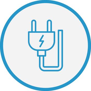 Plug Solid Fill Symbol vector