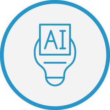 Artificial Intelligence 3D Interface Shape vector