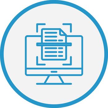 Scanner App-Based UI Graphic vector