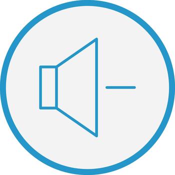 Volume Down 3D Interface Shape vector