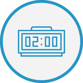 Digital Clock Bright Tone Visual vector