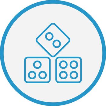Ludo Dice Simplified Line Mark vector