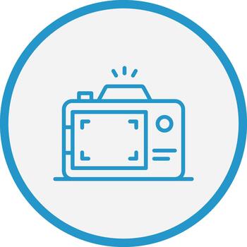 Camera Outlined Frame Object vector