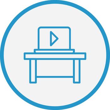 Computer Table Compact Web Symbol vector