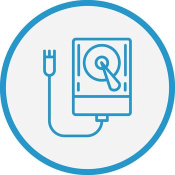 Externa Hard Disk Color Enhanced Graphic vector