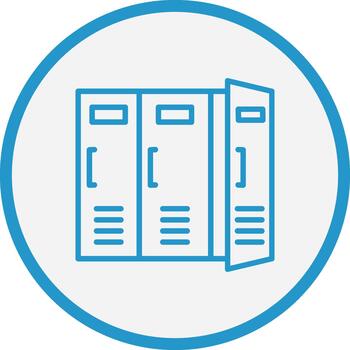 Locker Interface Line Graphic vector