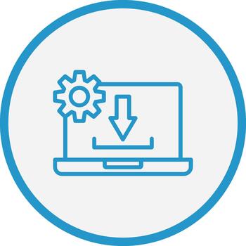 Install Gradient Themed Symbol vector