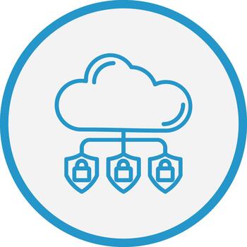 nube informática personalizado línea elemento vector