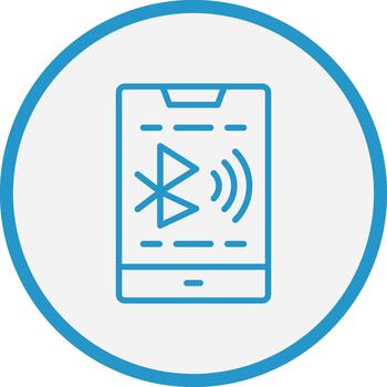 Bluetooth Signals Soft Outline Graphic vector
