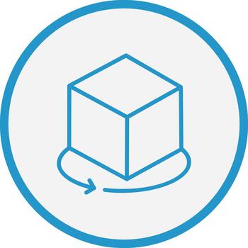 3d Cube Futuristic UI Mark vector