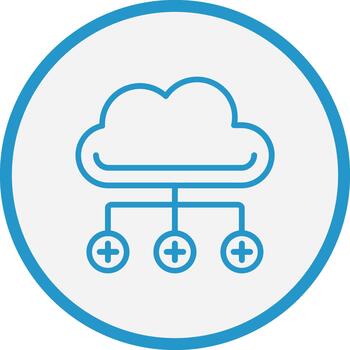 nube informática aplicación enfocado diseño vector