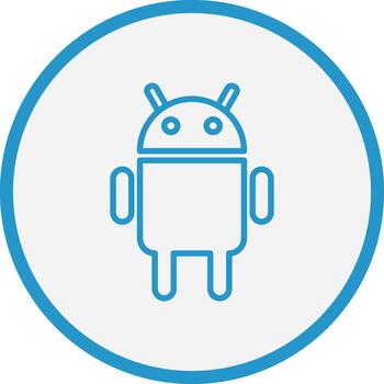 Android Futuristic App Badge vector