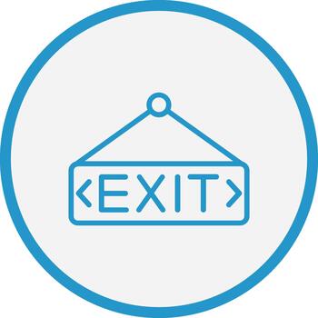 Exit Outlined Frame Object vector