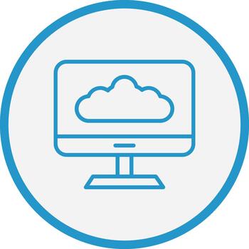 nube informática negrita aplicación gráfico vector