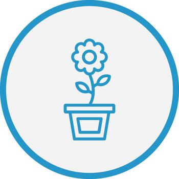 flor maceta mínimo ui elemento vector