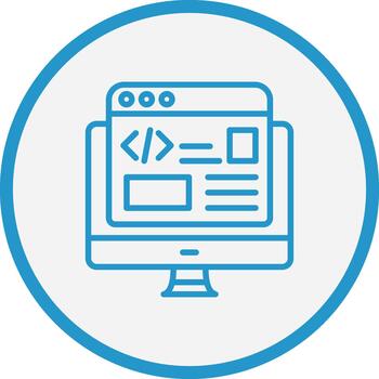 back-end desarrollador suave ui símbolo vector