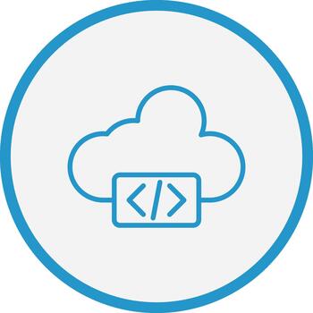 nube informática ensombrecido plano diseño vector