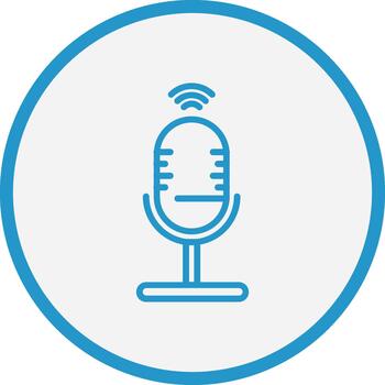 Voice Control Interactive UI Design vector