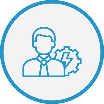 Electrical Engineer Futuristic UI Mark vector