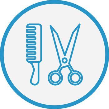 Barber Tools Muted Color Design vector