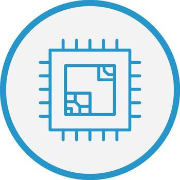 Processor 3D Interface Shape vector