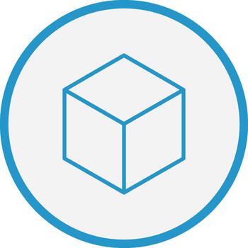 cubo agudo borde visual vector