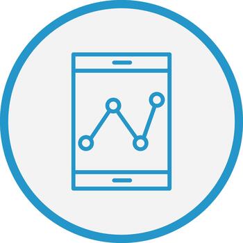 Chart Futuristic UI Mark vector