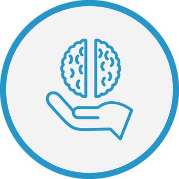 Brain Futuristic UI Mark vector