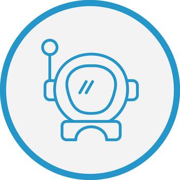 Astronaut Helmet Clean Frame Object vector