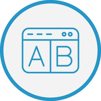 ab pruebas degradado estilo elemento vector