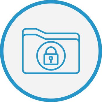 Secure Folder Futuristic UI Mark vector