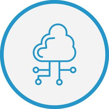 Cloud Technology Creative Sketch Element vector