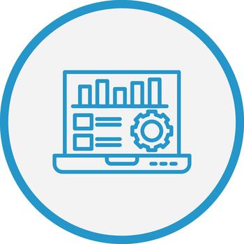 datos impulsado icónico línea formar vector