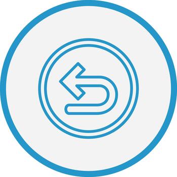 Turn Left Arrow Pixel Style Badge vector