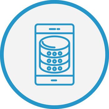 Database Responsive App Shape vector