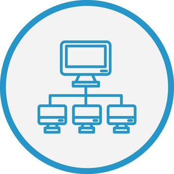 Computer Networking Modern Interface Badge vector