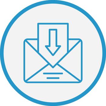 Mail Inbox Simplified Design Piece vector