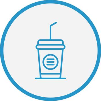 Cold Drink 3D Interface Shape vector