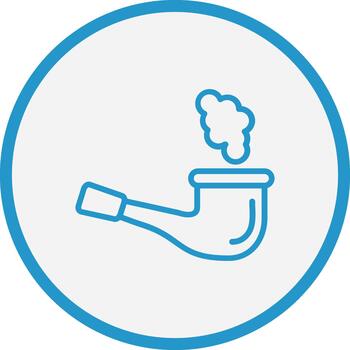 Smoking Pipe Outlined Frame Object vector