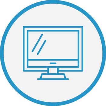 Computer Outlined Frame Object vector