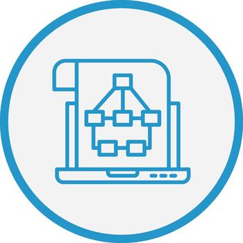 Data Modelling Soft Outline Graphic vector