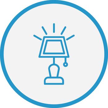 Table Lamp Clean Sketch Form vector