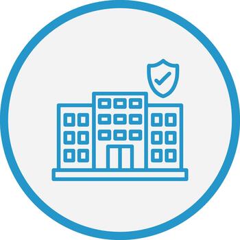 edificio seguro 3d interfaz forma vector