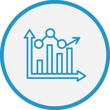 Bar Graph 3D Rendered Symbol vector