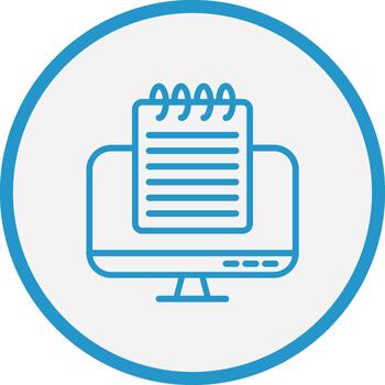 Desktop Computer Sleek Visual Mark vector