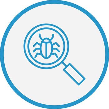 Virus Scan Hand-Drawn Sketch Symbol vector